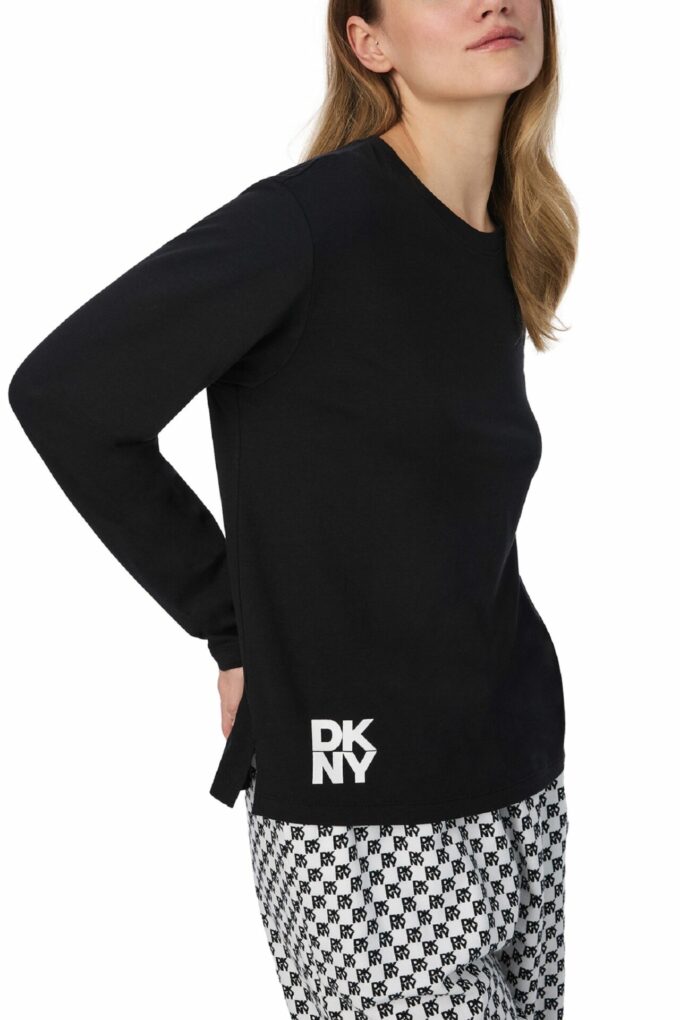 Piżama damska, DKNY, YI80064, BLACK, 004