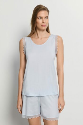 Hanro, Inaya, Pizama, 074738, 2244, watery blue